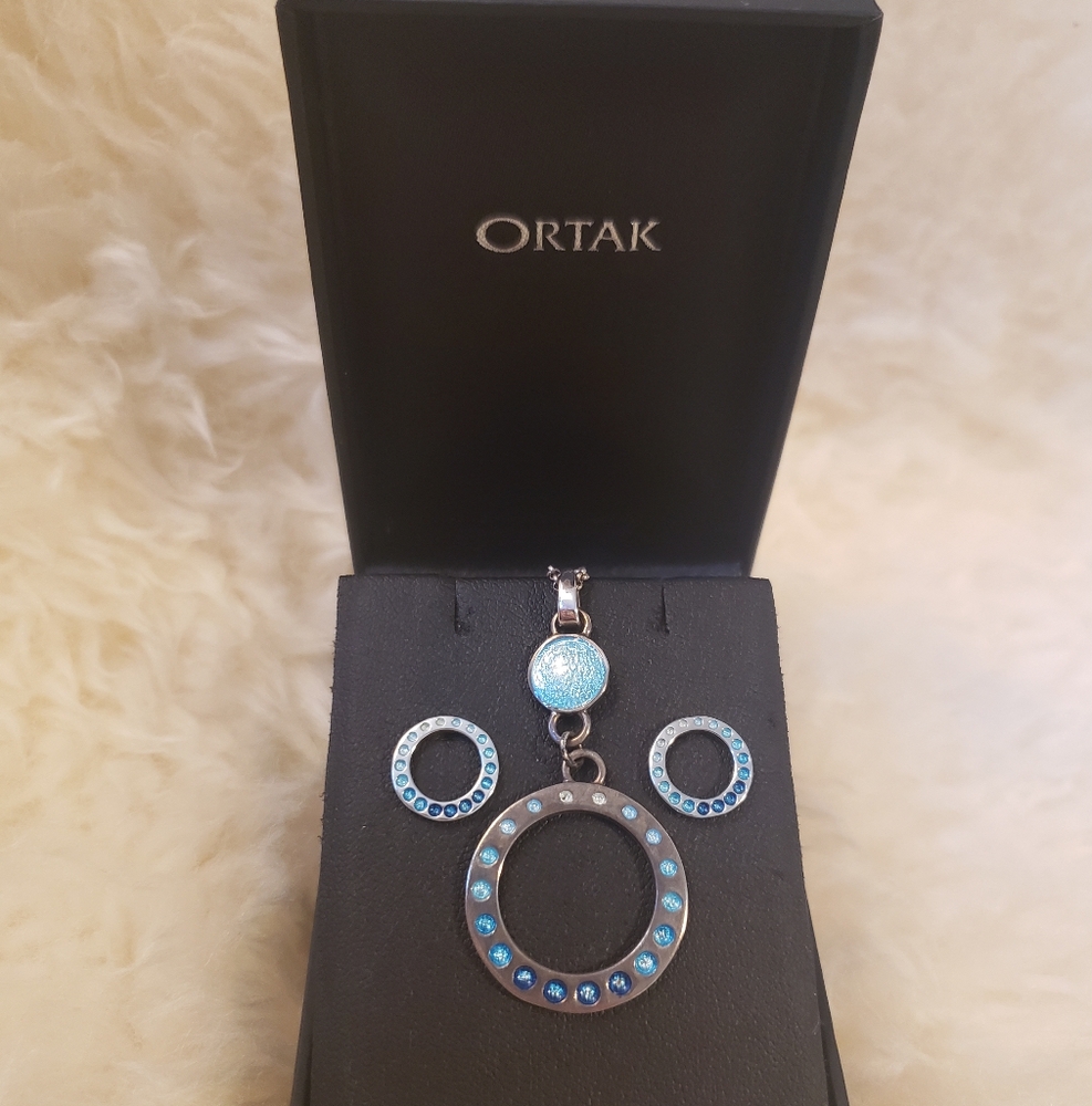 Vintage Ortak 925 Sterling Silver Circle Set NIB